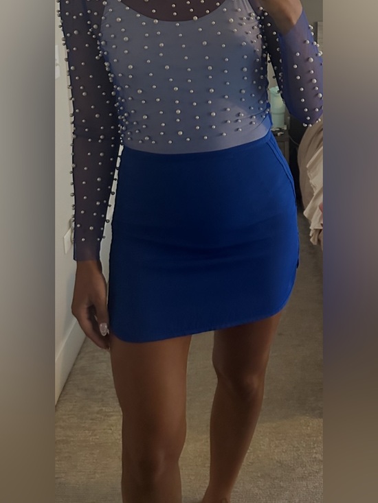 Zara Dresses & Skirts - Zara Royal Blue Mini Skirt Size M | Dressy High Waisted Skirt | Going Out